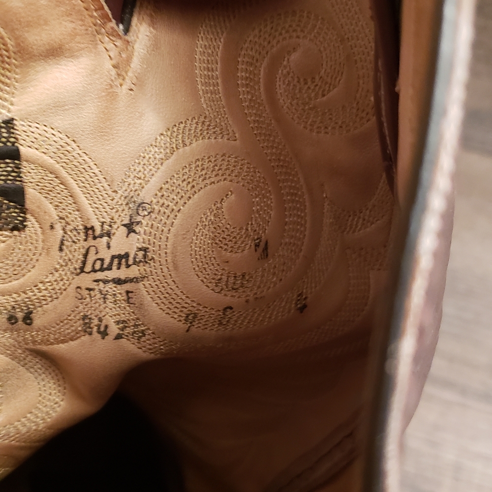 Tony Lama Snakeskin Cowboy Boots mens size 9